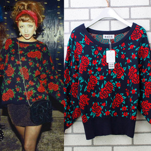 2013 vivi o-neck long-sleeve pullover thermal sweater