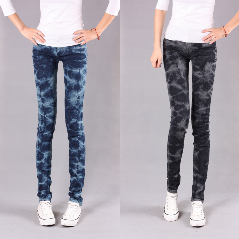 2013 water wash thin elastic slim jeans female pencil pants skinny pants boot cut jeans 7718 NCMPGNN