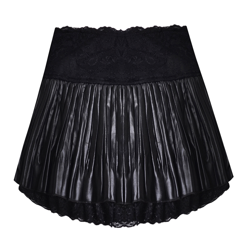 2013 winter autumn and winter bust skirt PU skirt leather short skirt pew lace winter dress female skirt