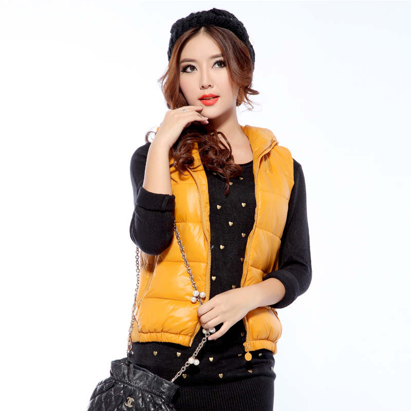 2013 winter short design plus size with a hood cotton vest female slim thickening cotton vest outerwear