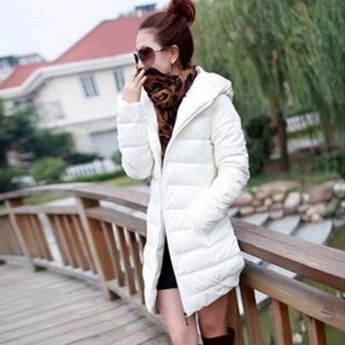 2013 winter women's PU slim medium-long down coat Women wadded jacket outerwear