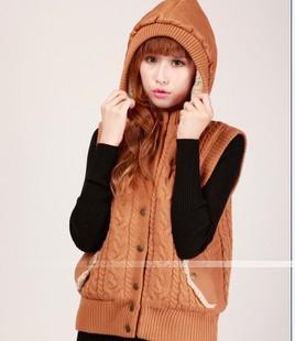 2013 with a hood vest wool belt women's sweater