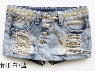 2013 Women Denim Thick Ultra-shorts/ Jeans Pant Skirt