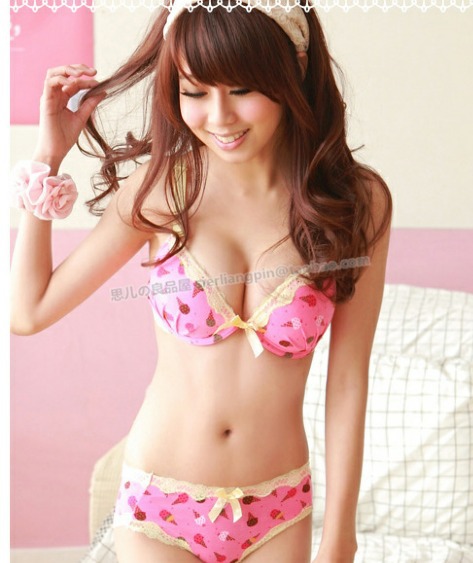 2013 Women High Quality lovely Sexy & Fashion massage bra set (push up),sexy  bow,wholesales and retails free shipping