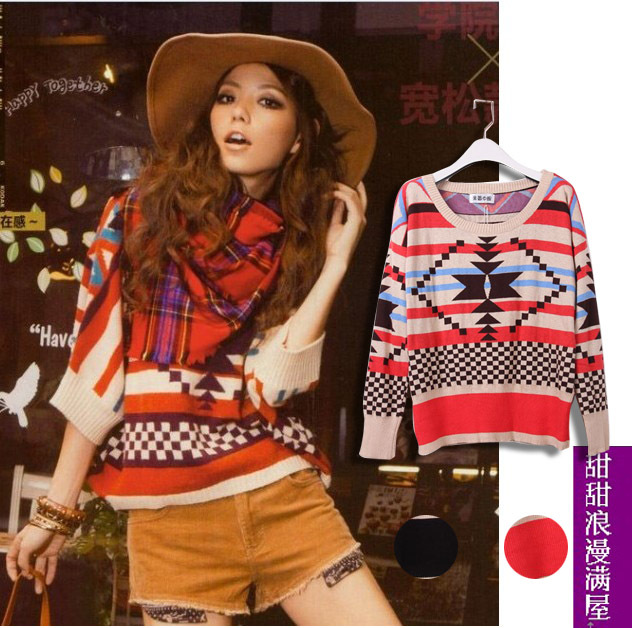 2013 women's 533121 casual all-match loose thickening sweater shirt outerwear