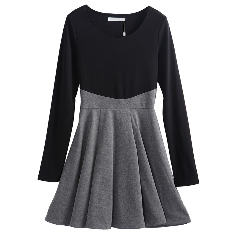 2013 women's autumn and winter slim plus velvet long-sleeve basic one-piece dress autumn female skirt