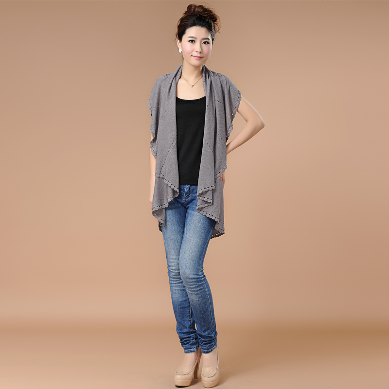 2013 women's batwing shirt loose cloak sweater cardigan cape