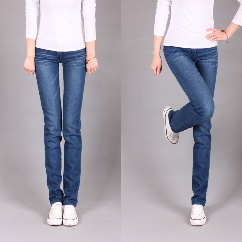 2013 women's blue skinny pants scrub jeans pencil pants new arrival 0875 NCMPGNN