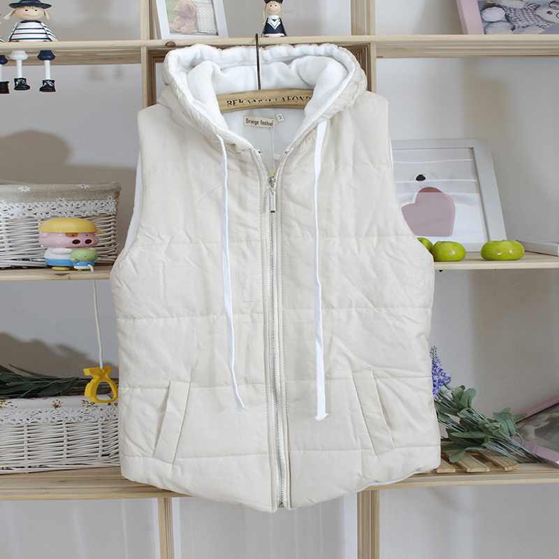 2013 women's cotton vest female fashion Women thickening with a hood cotton vest