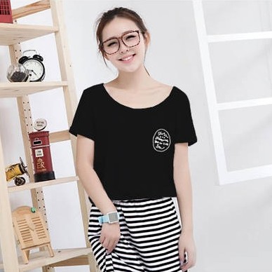 2013  women's fashion fake 2 pieces short-sleeve o-neck stripe one-piece dress + Free Shipping