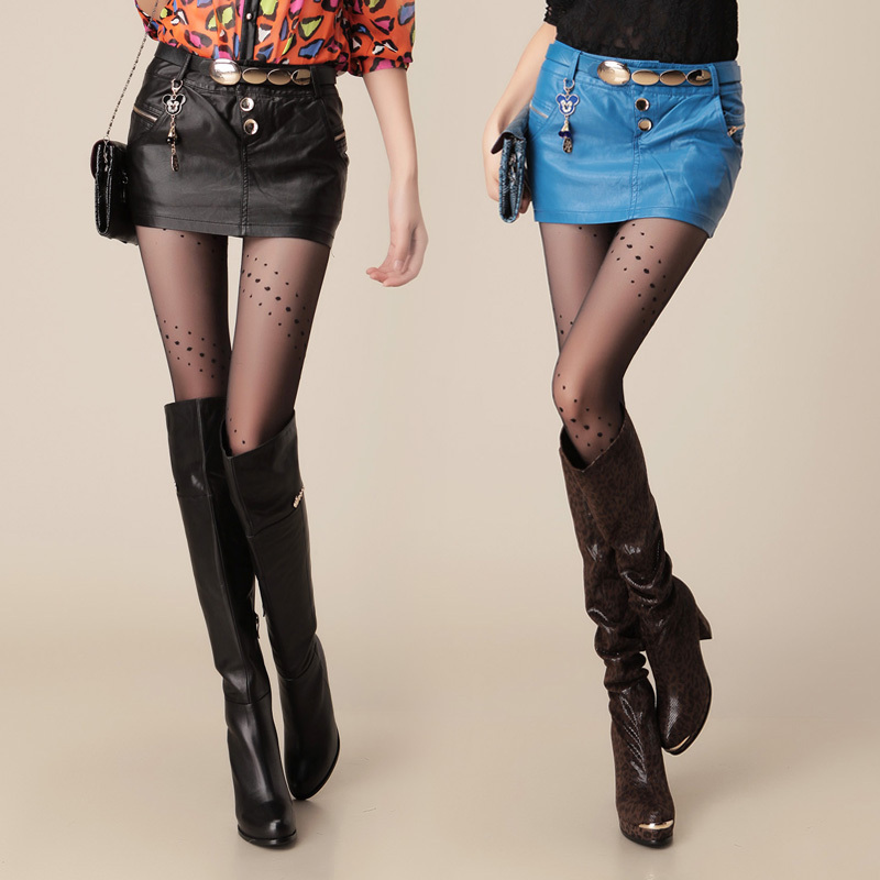 2013 women's fashion slim PU short skirt water washed leather short skirt bust skirt