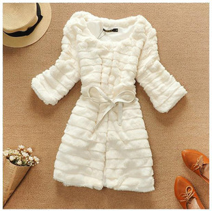 2013 women's half sleeve top plush fur coat