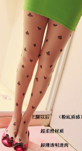 2013 Women's Hot Sale Fashion Lady's Fake Tattoo Cute Cartoon Pattern Stockings Perspective Sunscreen Pantyhose 20D