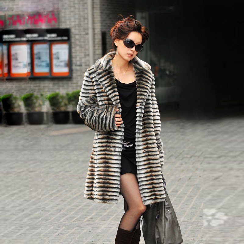 2013 women 's  luxury stereo imitation faux mink fur cashmere and long sections fur coat jacket full sizes