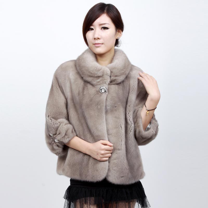 2013 women's mink patchwork long design fur overcoat fight mink fur coat bd816