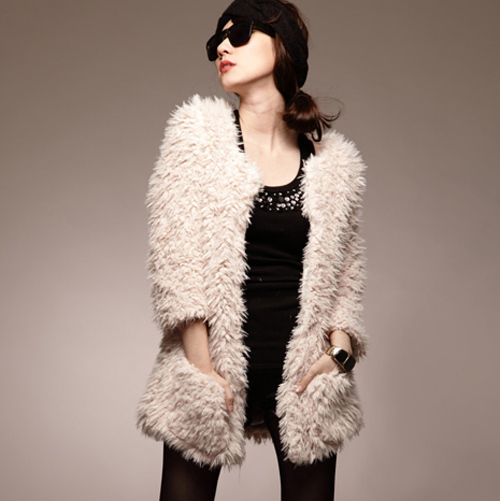 2013 women's popular cashmere open front long overcoat outerwear 7516