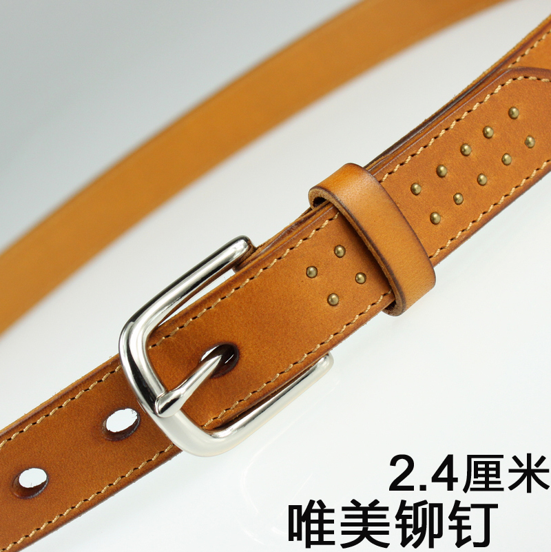 2013 women's rivet genuine leather genuine leather fashion all-match Women belt