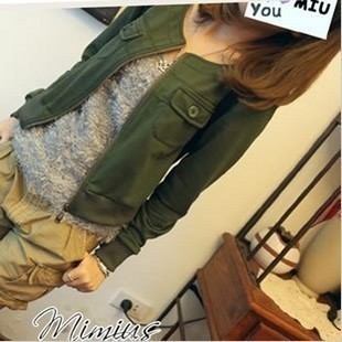 2013 women's spring o-neck jacket outerwear all-match casual cardigan short jacket 207 Free Shipping