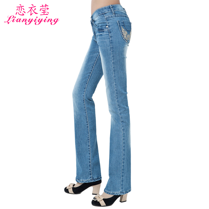 2013 women's trousers pants flare trousers women's boot cut water wash jeans