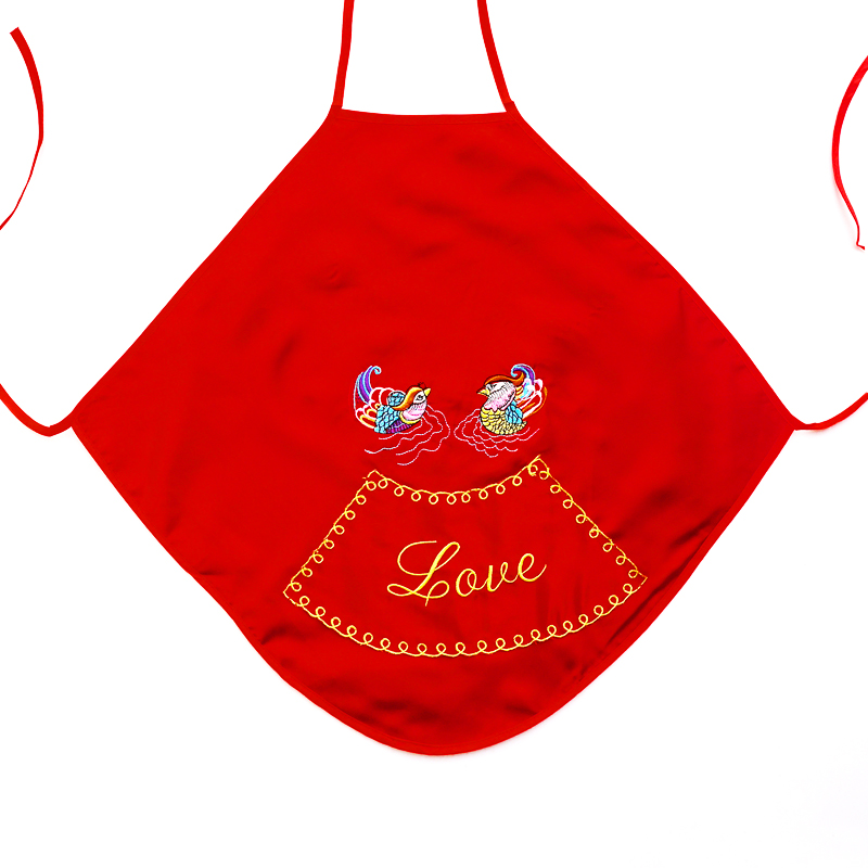 2013 women's with pockets adult underwear embroidery apron mandarin duck 3