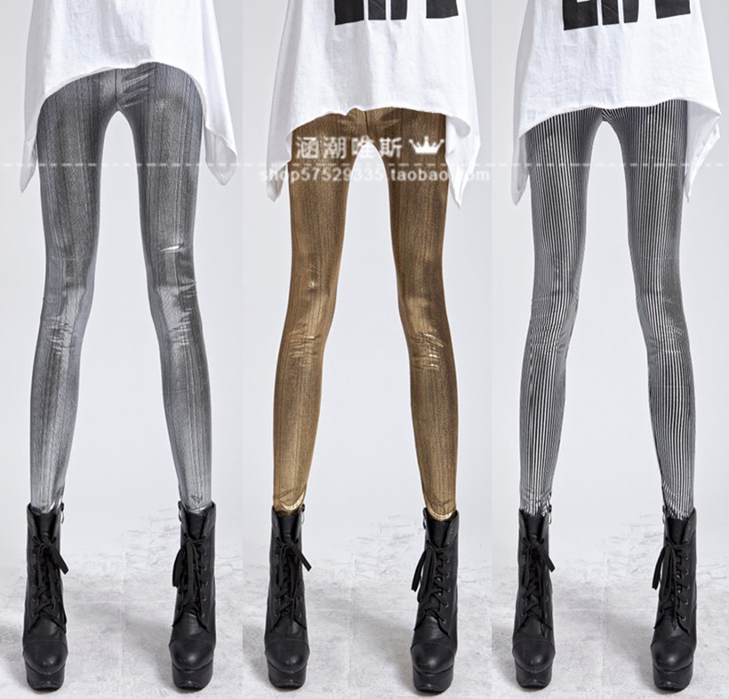 2013 Women trousers long johns color faux leather elastic casual slim pencil legging