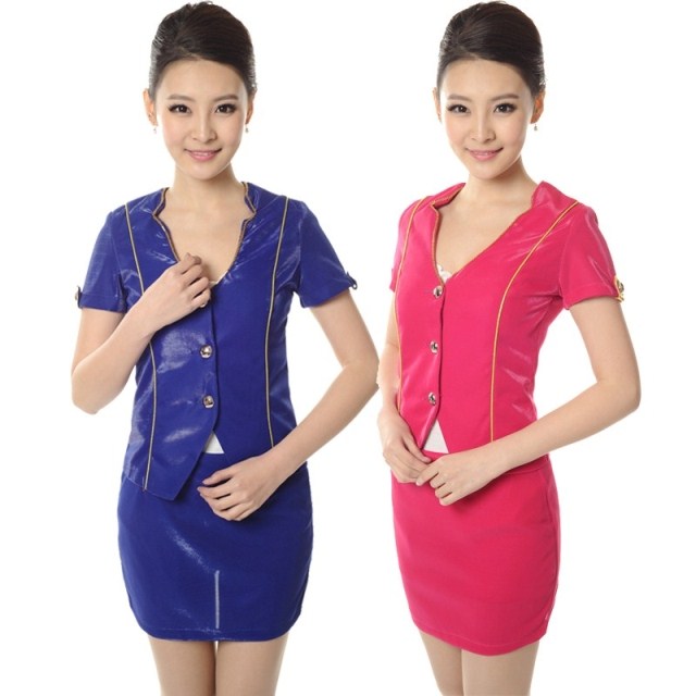 2013 work wear set ol front desk work wear female stewardess uniforms