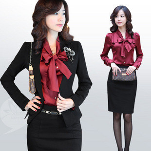 2013 work wear set women's fashion ol slim blazer suit skirt work wear formal