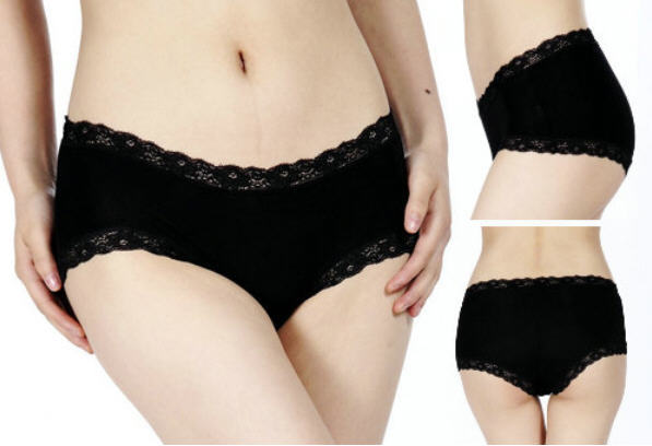 2013Hot!! Bamboo fibre panties female women's panty modal 100% cotton mid waist lace sexy female panties underware