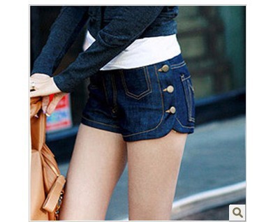 20pcs/lot Best quality Low waist women Jeans short Button denim Jeans Shorts Torn pants Dropshipping