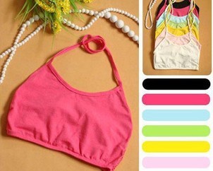 20pcs/lot(color send randomly) free shipping for chest 56-90cm High-grade lycra cotton hanging neck wrapped chest