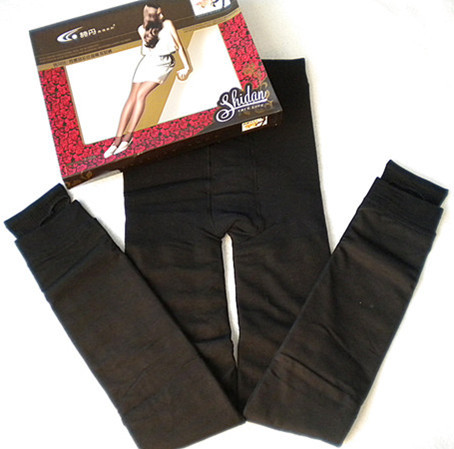 2227 wire meat sexy Core-spun Yarn thermal double layer step legging