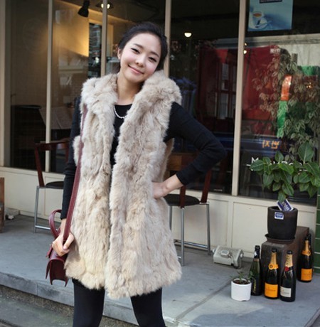 2395 women's 2011 faux cape vest thermal vest outerwear fur