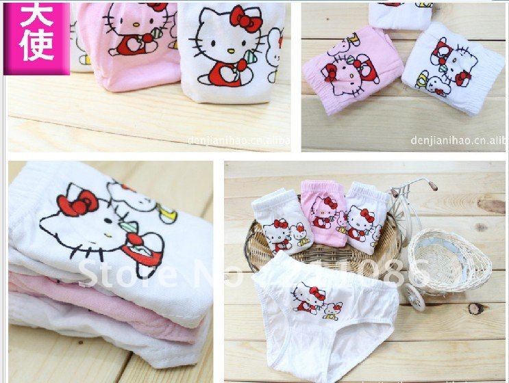 24pcs/lot Children cartoon pattern underwear/ girls panties briefs shorts/ Free Shipping High Quality!