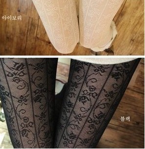 2825 exclusive  edition pantyhose retro jacquard hosiery  flower bud silk  10pcs/lot Free Shipping