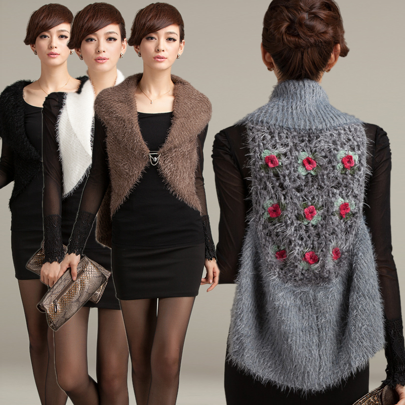 2h1 new  sweet knitting handmade crochet cutout medium-long knitted sweater outerwear cardigan kaross  lady's women's  party