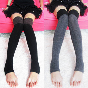 2pairs  Stockings over the knee thick boots socks wool hose, socks knee boots set of reactor socks warm type