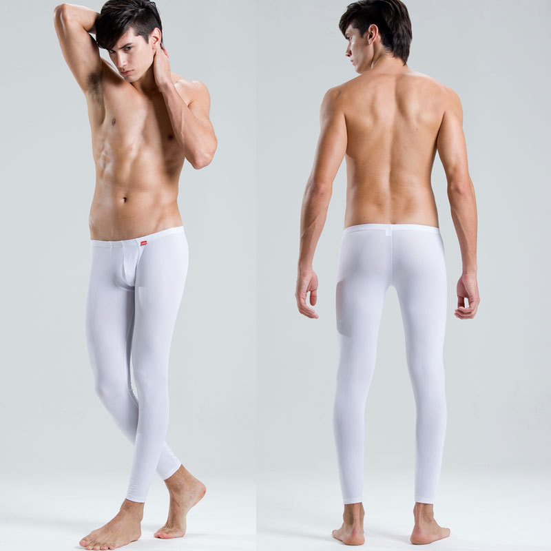 2pcs/lot Looch men low-waist spring and autumn pants men's tight legging ankle length trousers underpants thin warm pants