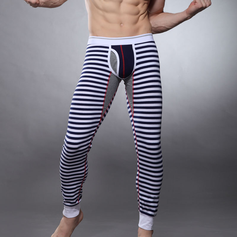 2pcs/lot Seobean low-waist mens long johns tight legging long trousers thin warm pants long johns