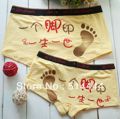 (2sets=4pieces/lot) "Love Forever " panties with modal and bamboo fiber material carton panties