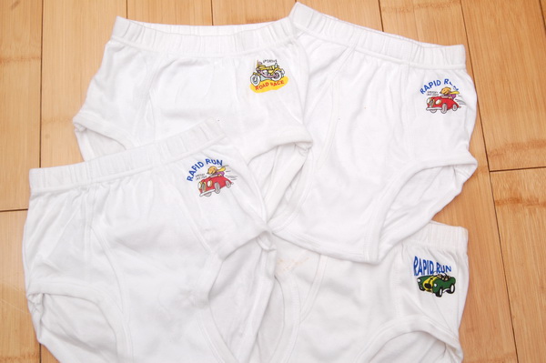 3 100% cotton child panties baby panties white