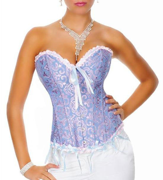 3 color choosing Women Bone Black Lace Bustier Corset+G string Set Lingerie Free Shipping  8135