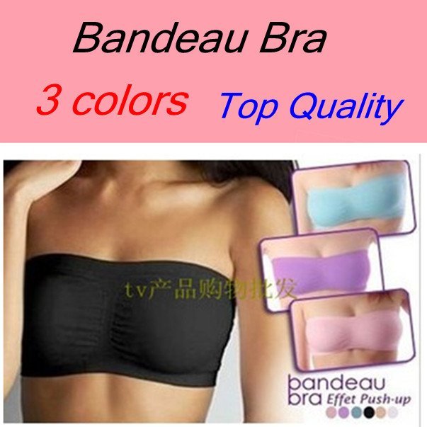 3 pcs/lot Seamless Bandeau Bra for lady Top quality 5 sizes free shipping