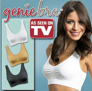 3 pcs/set  Genie Bra with removable pads Women's Two-double Vest BODY SHAPER Push Up BREAST RHONDA SHEAR