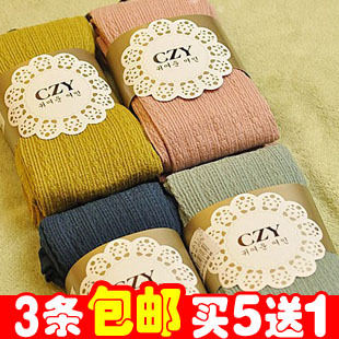 3 twisted , dsmv step female legging socks wheat 100% cotton stockings pantyhose