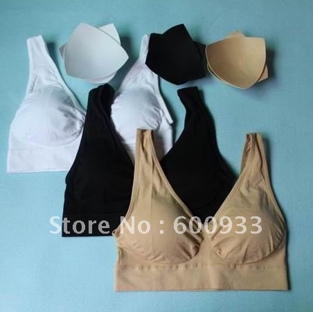 300pcs/lot=100sets DHL free shipping Genie Bra with removal pads in OPP Bag Package