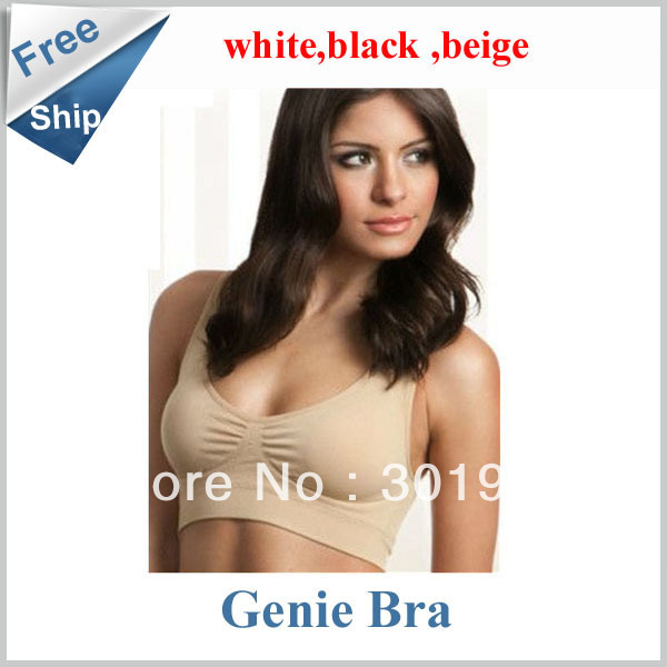 300pcs/lot(100sets) Genie Bra White,Black ,Beige 3 Color a Set,Bra Slimming Ahh Bra ,Only One Set Sale(Retail packaging)