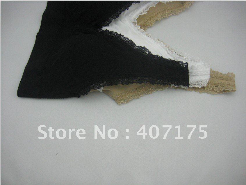 300pcs/lot=100sets With Pad /Lace Genie Bra Slimming Underwear, 3 Color a Set Only One Set Sale(Opp Bag)