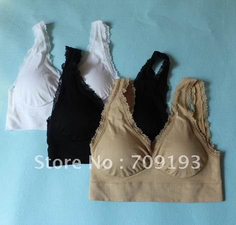 300pcs/lot (3pcs/box) DHL/Fedex Free shipping Genie Bra with Lace Milana Bra OPP Bag package