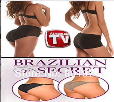 300pcs/lot Brazilian Secret As Seen On TV Secret sexy Lingerier Underwear Padded Panty Beautify Buttocks