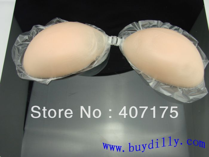 300pcs/lot  Silicone Bra Breast Enhancer Push Up Padded Insert Strapless Free and Fast Ship!(Retail packaging)